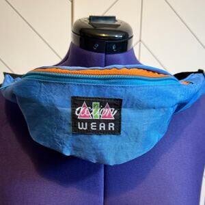 Action Wear Blue Retro Inspired Fanny Pack Travel Purse Bag Pouch Belt Casual